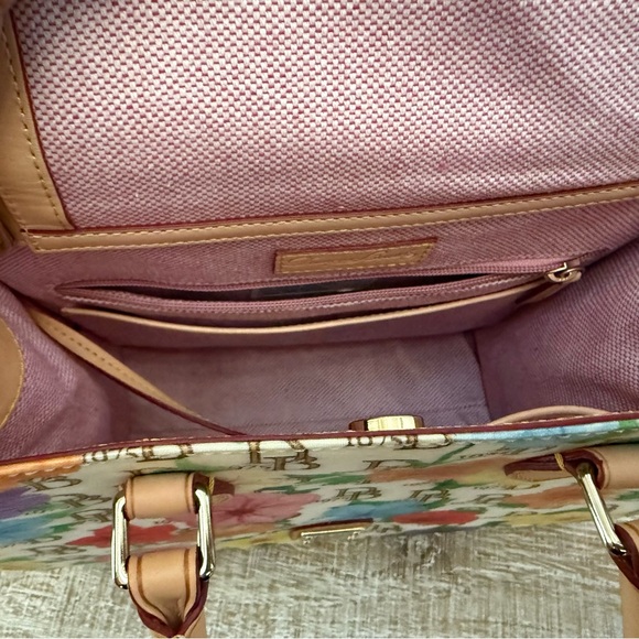 Dooney & Bourke Janine Signature Multi Floral Purse, EUC - Picture 9 of 16